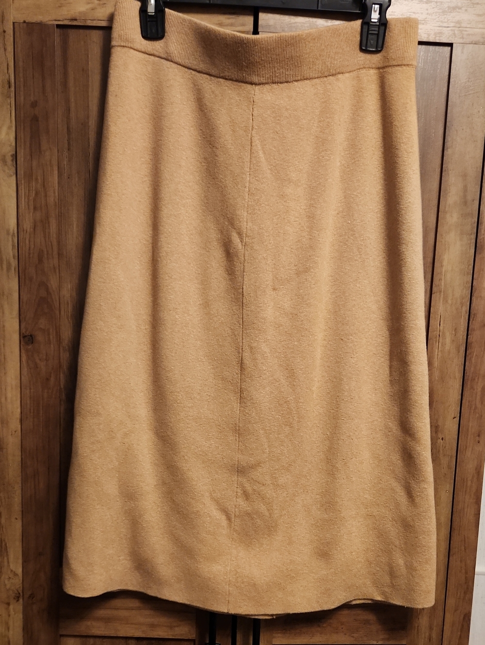 Banana Republic Camel A-Line Cotton-Blend Skirt